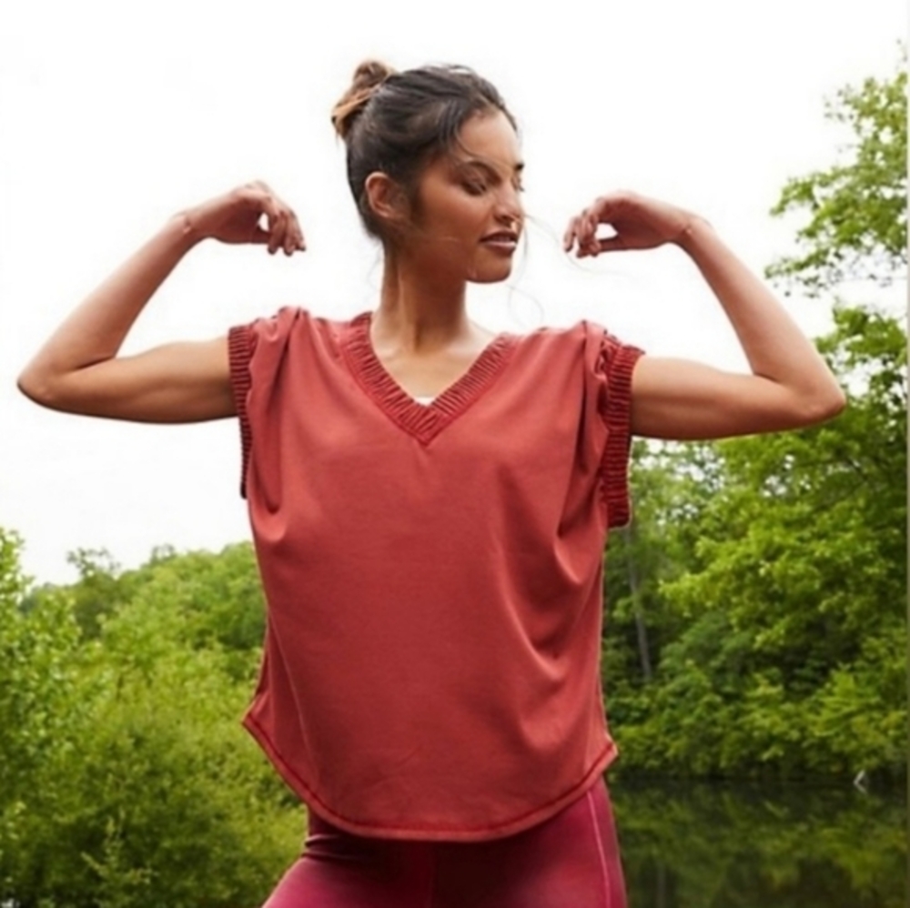 Free People Movement Run Around Tee In Wildfire